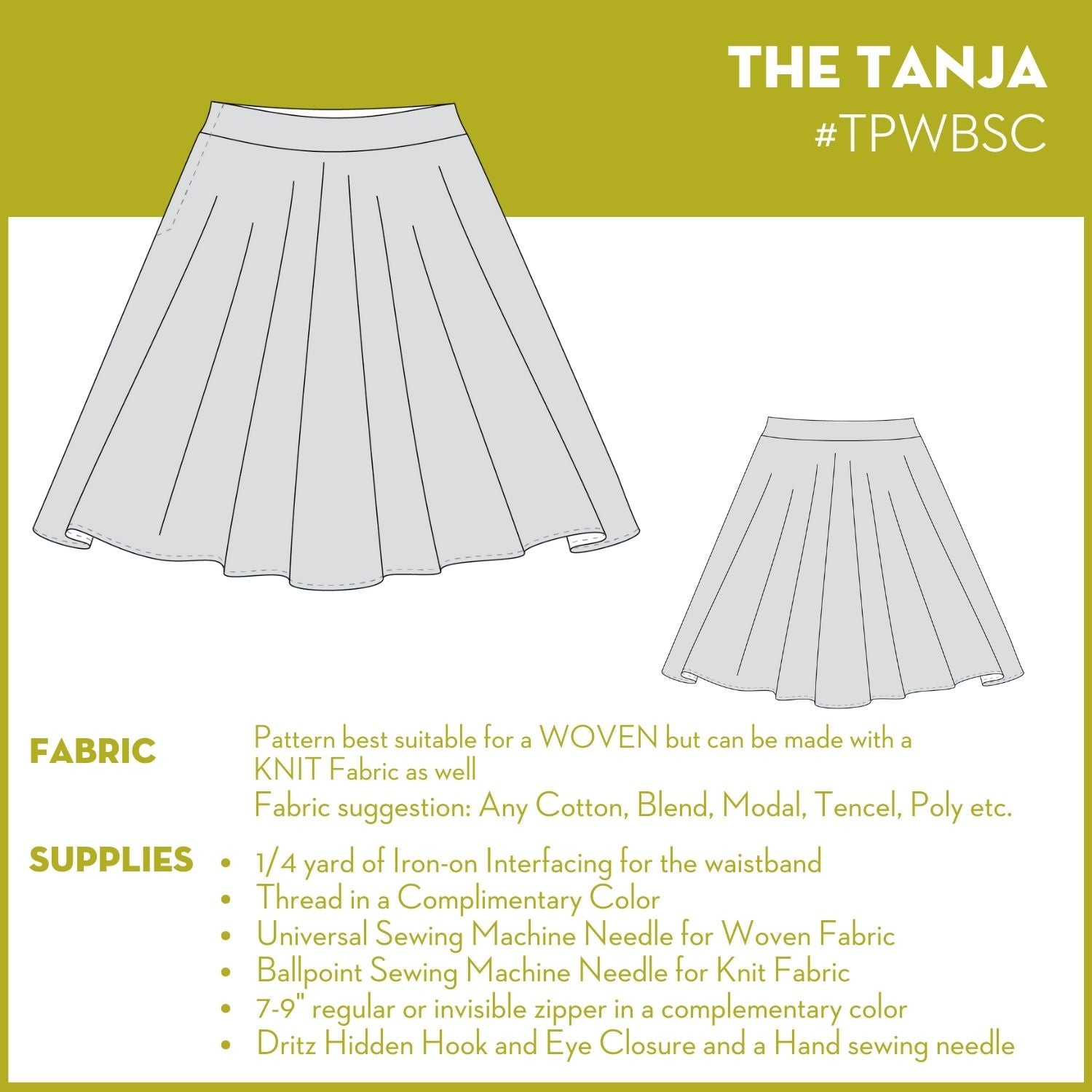 Full Circle Circle Skirt With Zipper Pattern Vintage Simplicity