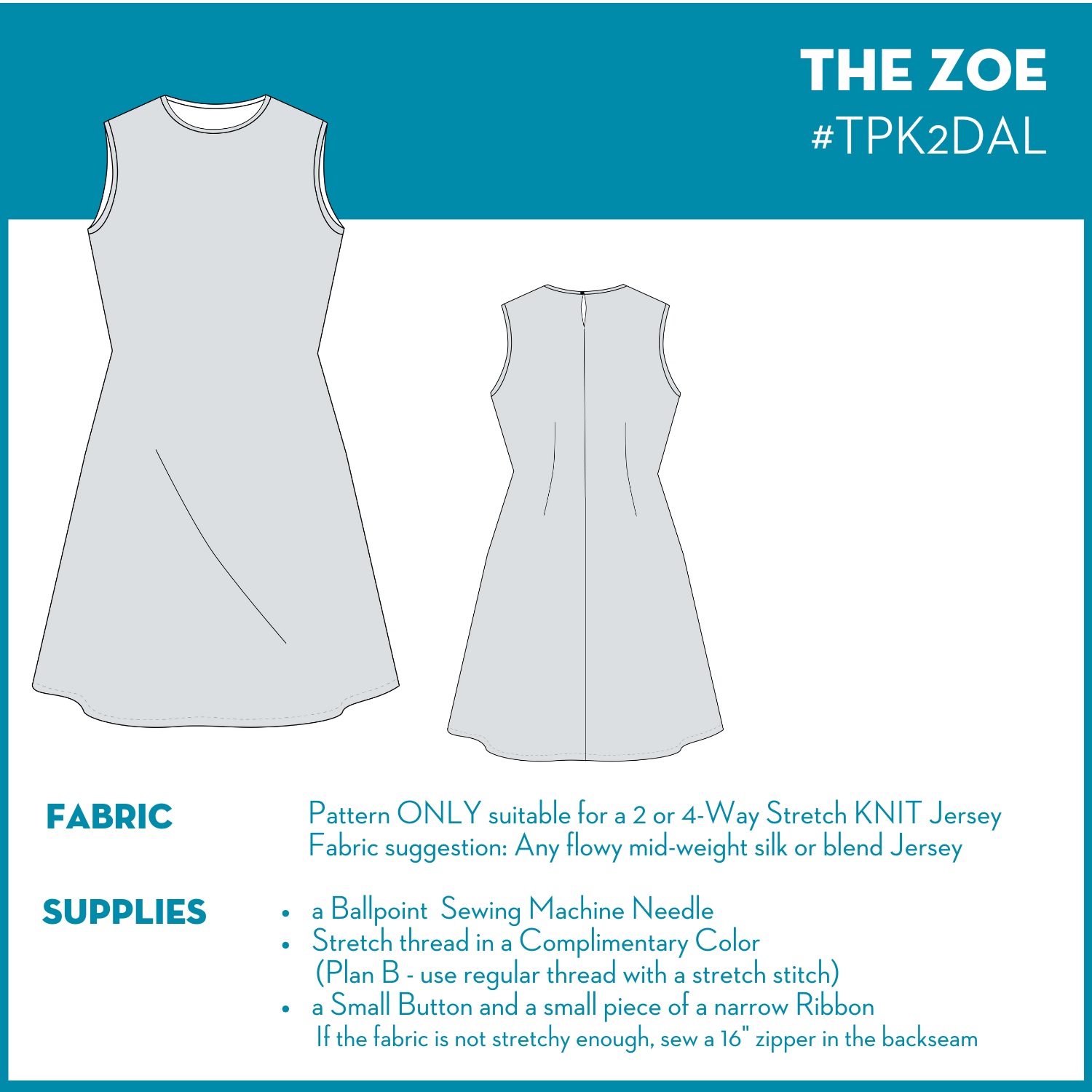 Sewing Pattern for Summer Dress - The Zoe DIY FASHION DESIGN Sewing Pattern for Summer Dress - The Zoe DIY FASHION DESIGN