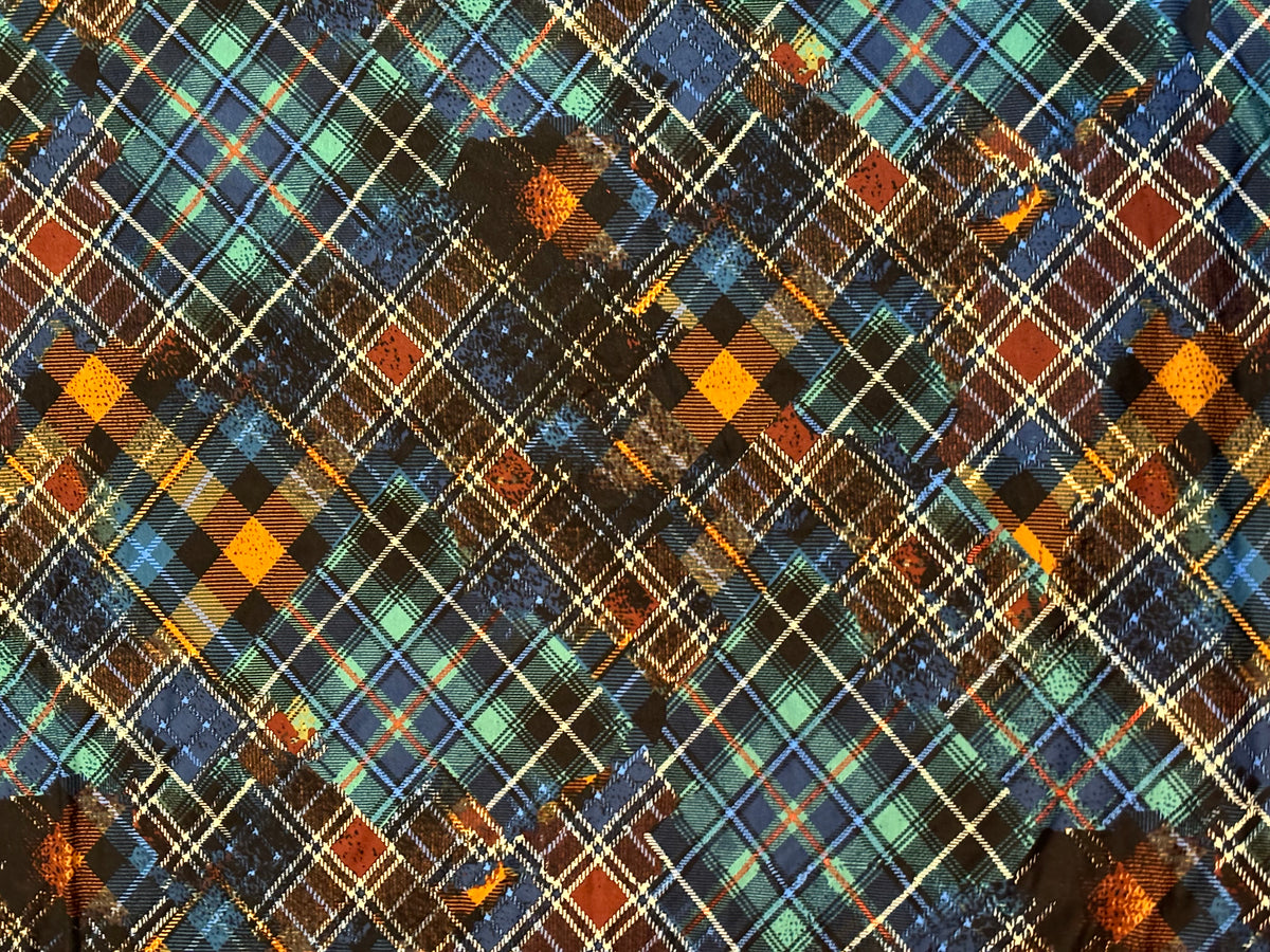 Plaid Viscose Jersey 1.5 Yd