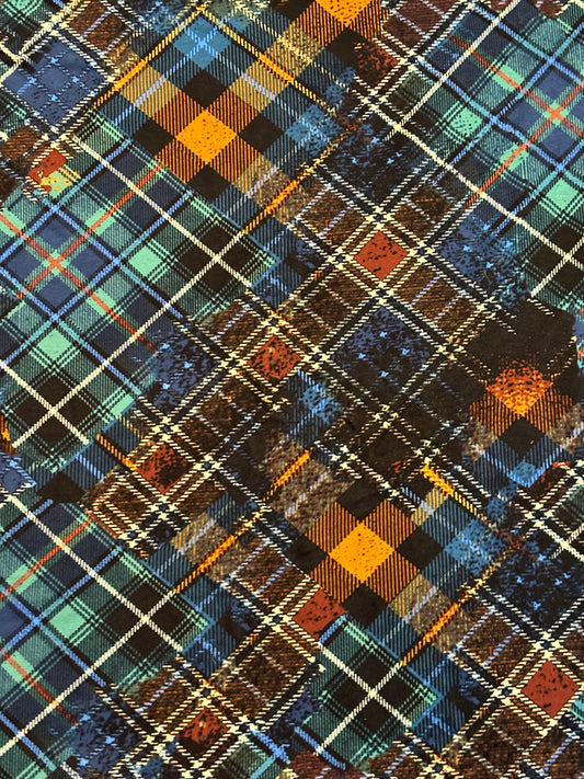 Plaid Viscose Jersey 1.5 Yd