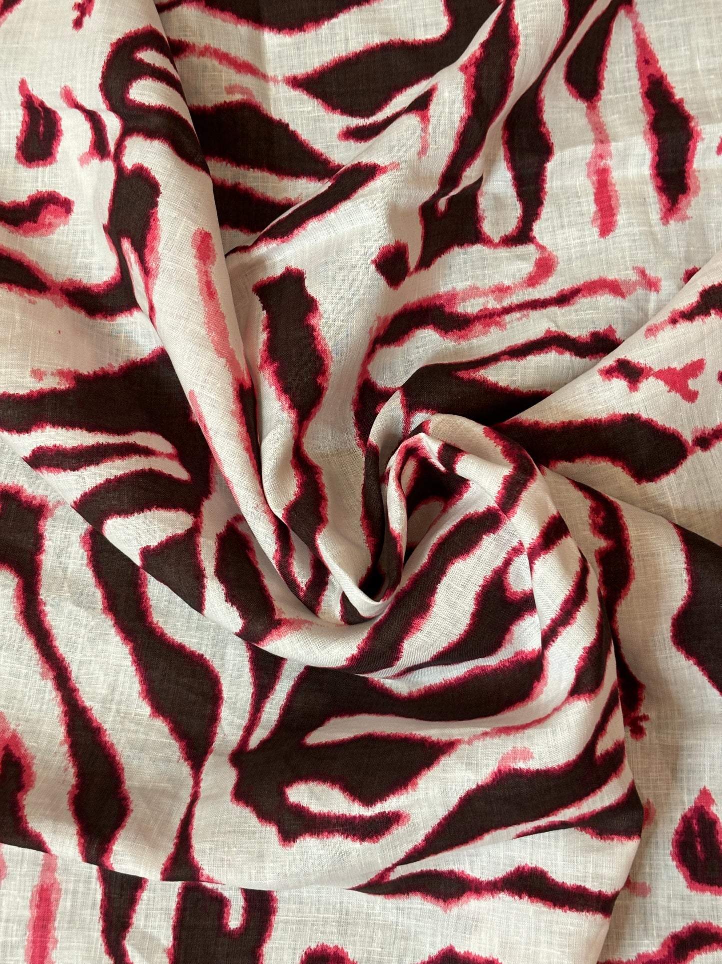 Linen Zebra print