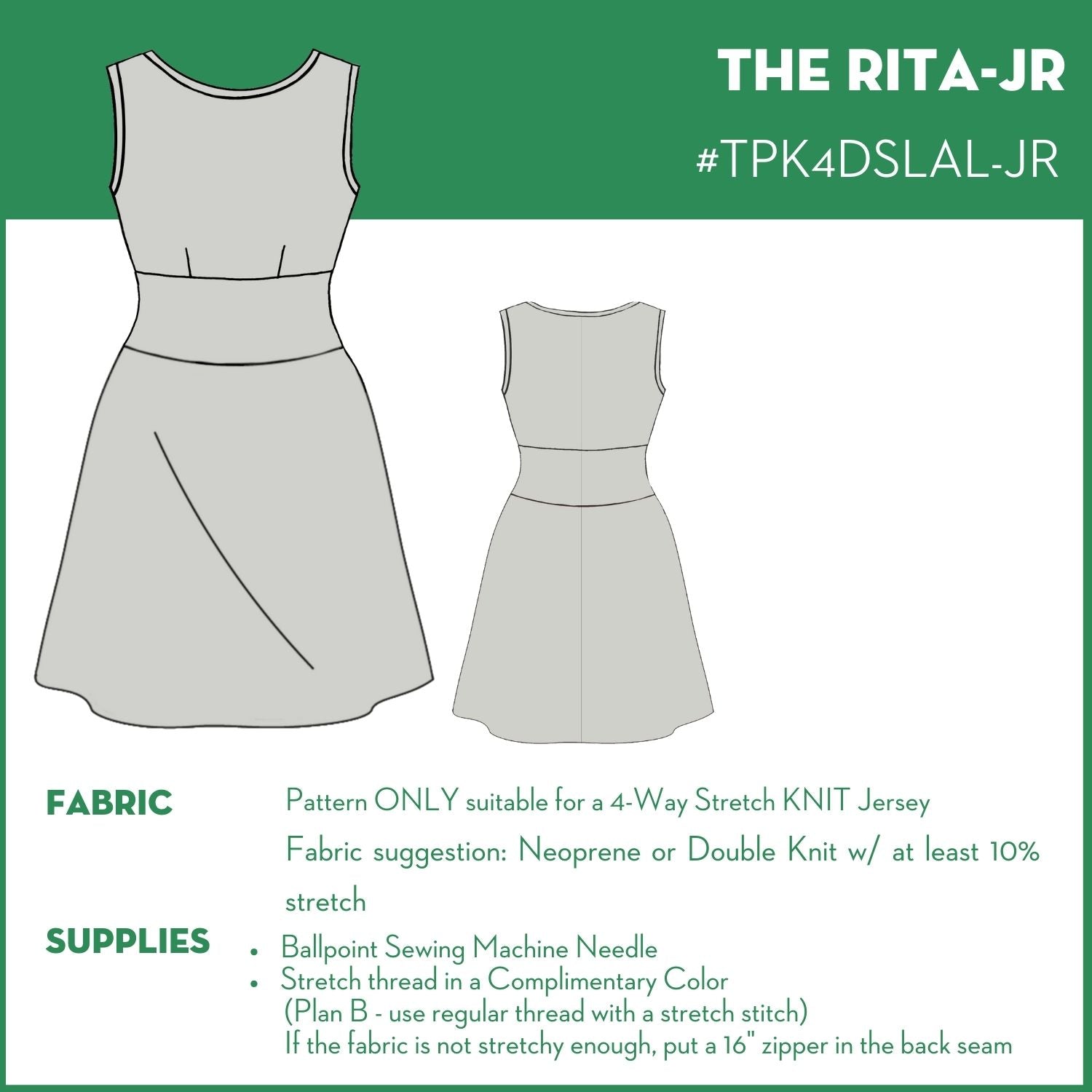 Summer Dress Sewing Pattern - JR the Rita DIY FASHION DESIGN Summer Dress Sewing Pattern - JR the Rita DIY FASHION DESIGN