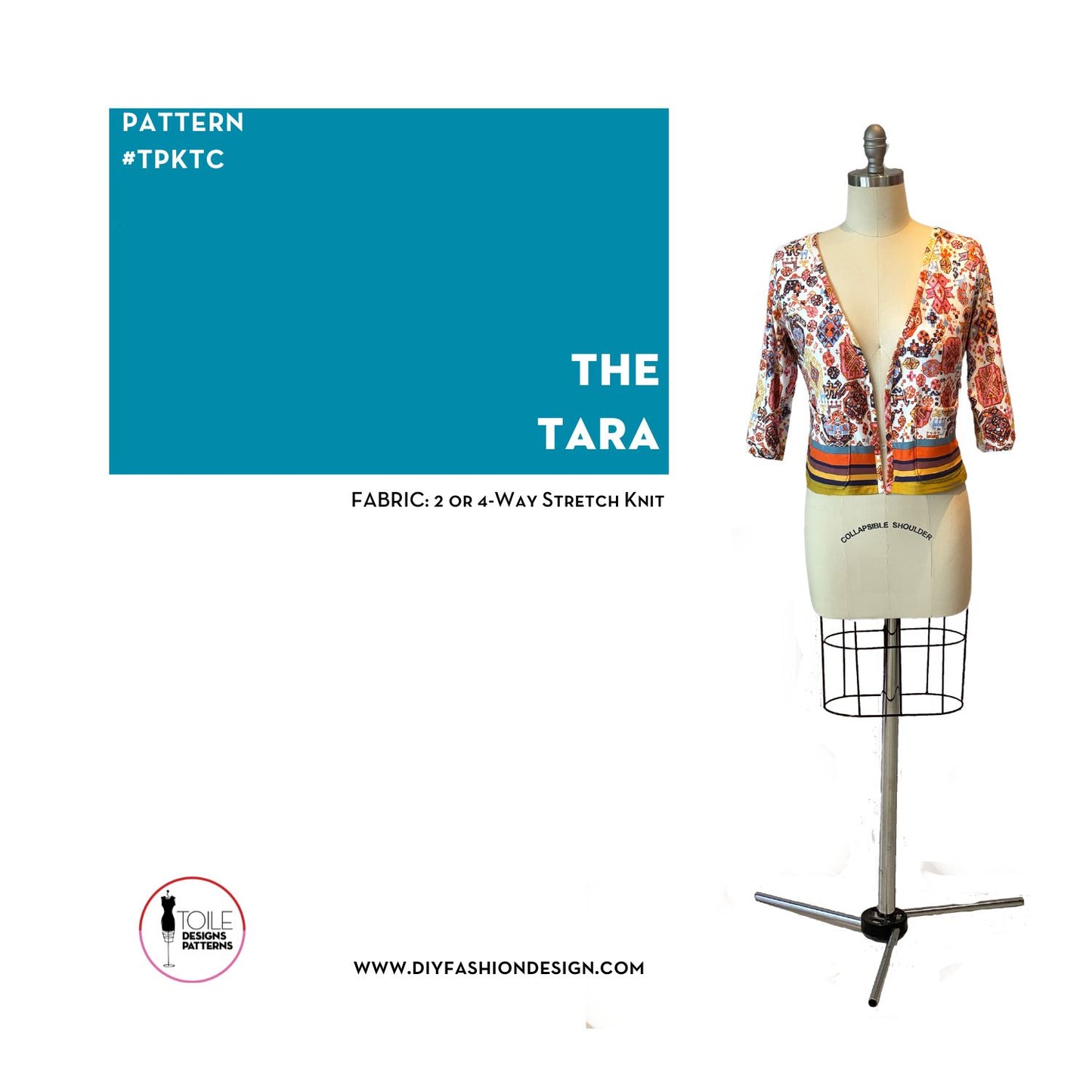 Sewing pattern for a cardigan