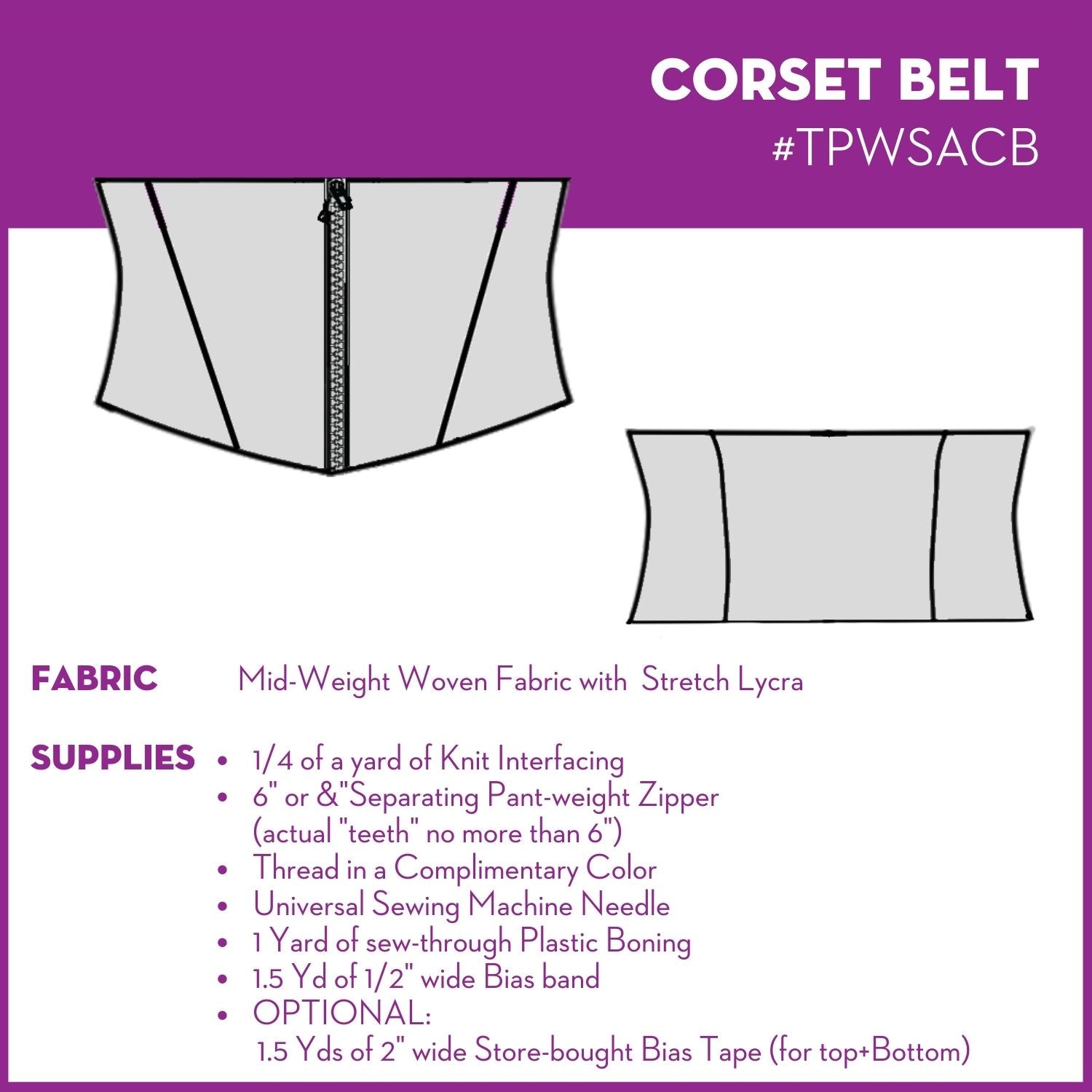 Corset Belt Sewing Pattern – DIY FASHION DESIGN corset-belt-sewing-pattern-diy-fashion-design