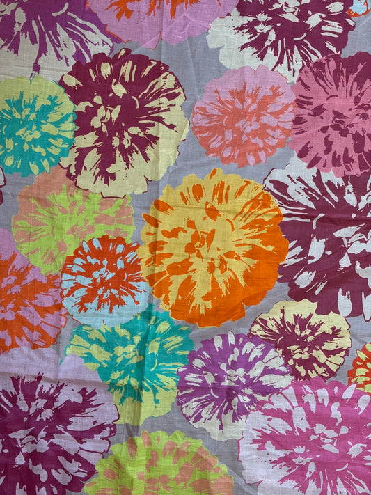 Large Floral Cotton/Silk