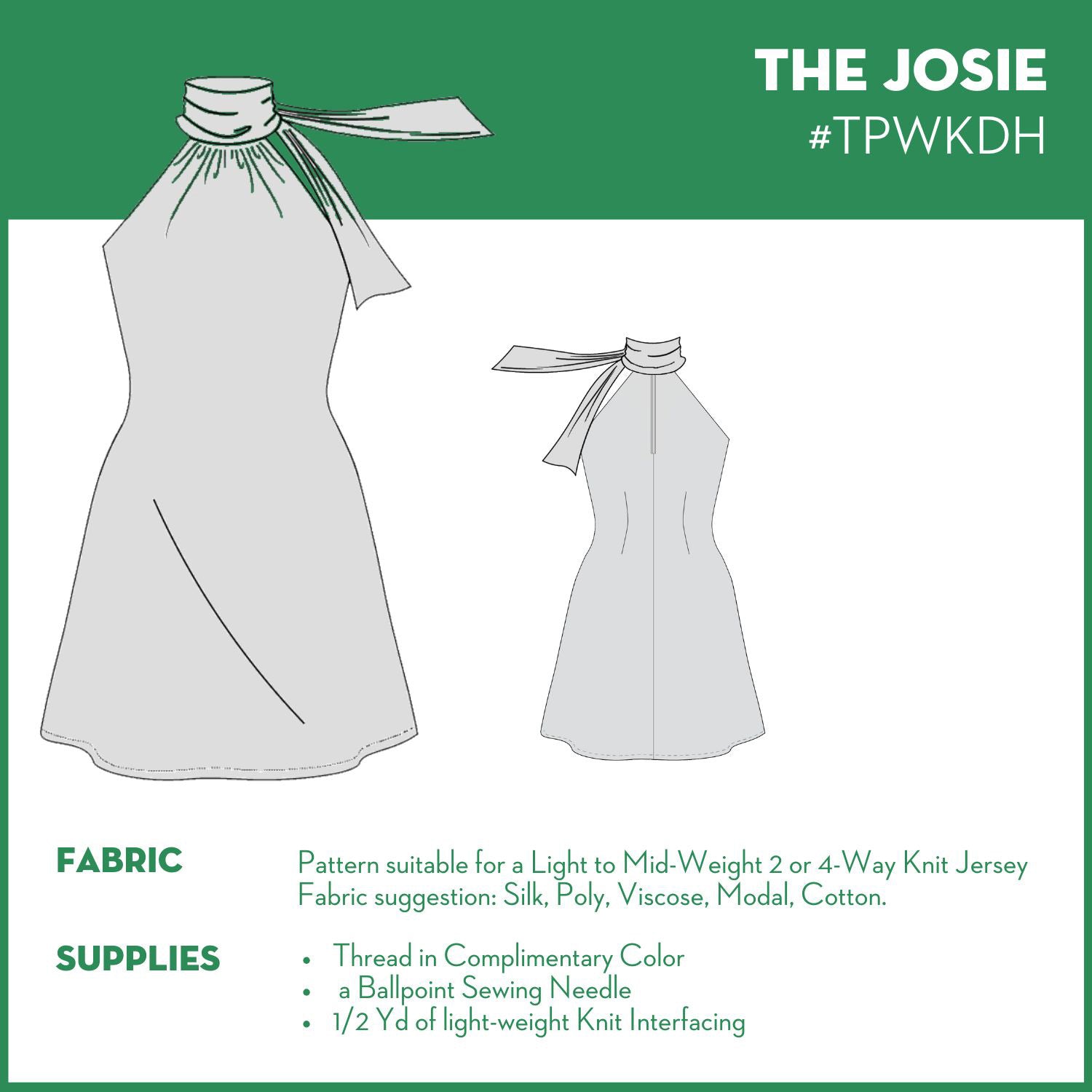 Sewing Pattern for Halter Dress