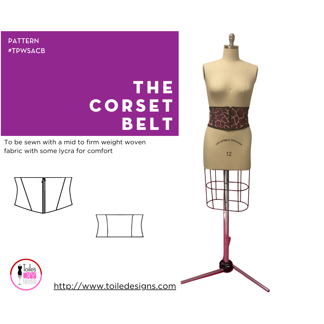 Corset Belt Sewing Pattern DIY FASHION DESIGN