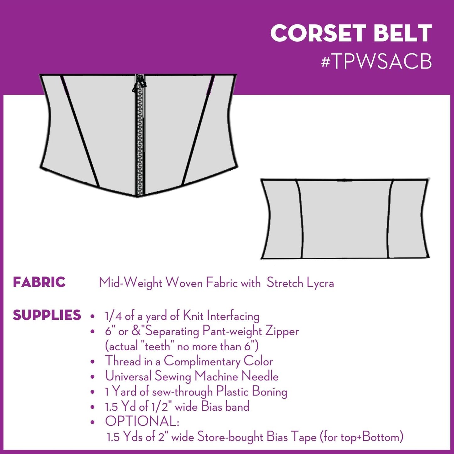 How to Sew a Waist Cincher Belt 